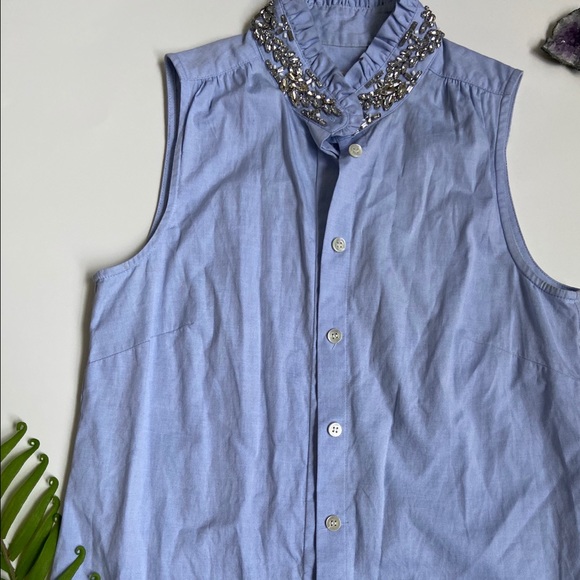 J. Crew gemstone collar top - Picture 1 of 6